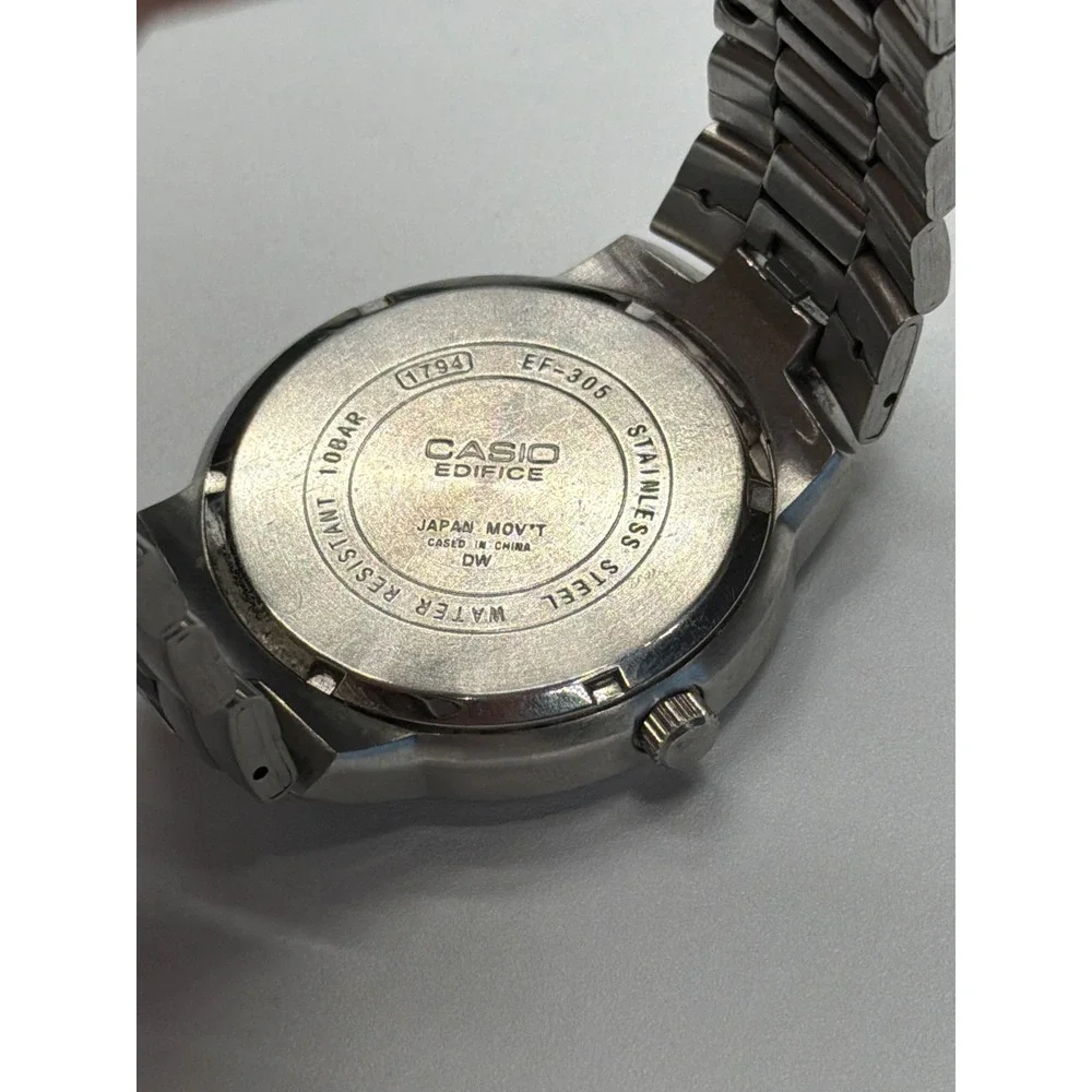 Casio Edifice EF-305 Men's Watch Stainless Steel‎ Water Resist 100M Japan Movt